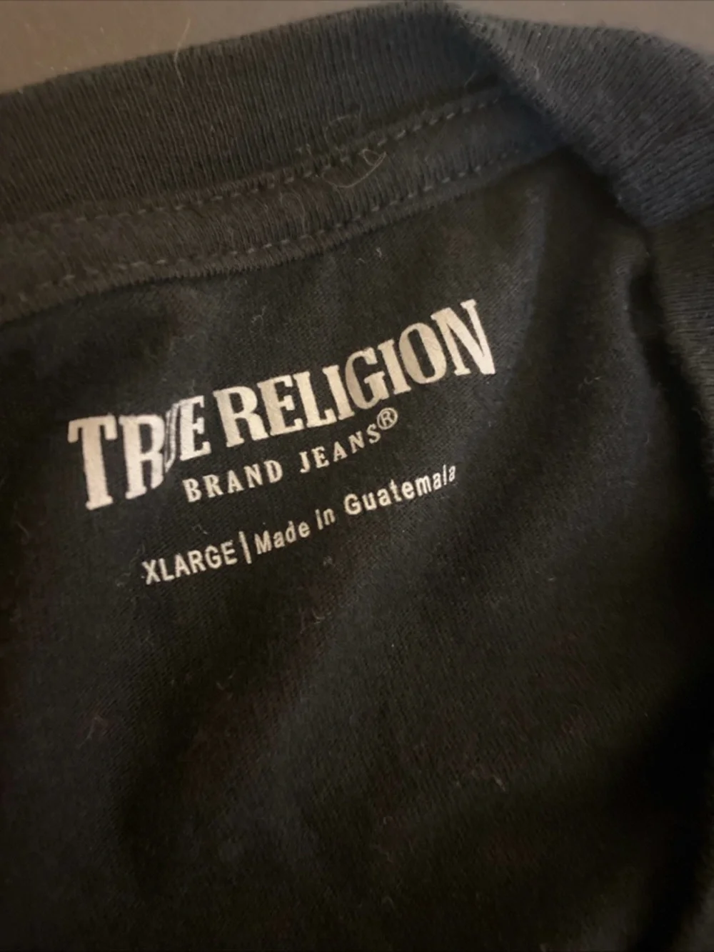 True Religion Men's Buddha Guitar Graphic T Shirt Tee‎ Top XL 100% Cotton LOGO